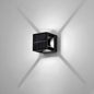 Modern Minimalist Solar Waterproof Aluminum ABS Cube LED Wall Sconce Lamp For Outdoor Patio