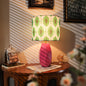 Traditional Vintage Ceramic Fabric Cylinder Geometric Patterned 1-Light Table Lamp For Bedroom
