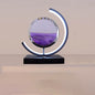 Contemporary Creative USB Rechargeable Metal Acrylic Round Quicksand Drawing LED Table Lamp Night Light For Bedside