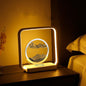 Modern Art Deco Square Sand Painting Metal ABS Silica Glass Wireless Charging USB Touch Dimmer LED Table Lamp Night Light For Bedside
