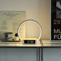 Modern Simplicity Aluminum Alloy ABS Round Clock Wireless Charging LED Table Lamp Night Light For Bedside