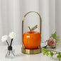 Contemporary Creative Rechargeable Iron Glass Apple Portable LED Table Lamp Night Light For Bedside