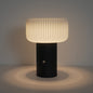Contemporary Scandinavian Rechargeable Iron PC Cylinder Striped LED Table Lamp Night Light For Bedside