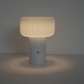 Contemporary Scandinavian Rechargeable Iron PC Cylinder Striped LED Table Lamp Night Light For Bedside