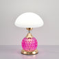 Contemporary Luxury USB Iron PC Dome Mushroom LED Table Lamp For Bedside