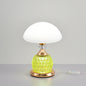 Contemporary Luxury USB Iron PC Dome Mushroom LED Table Lamp For Bedside