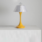Contemporary Scandinavian Rechargeable Conic Petal ABS Acrylic LED Table Lamp For Bedside