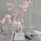 Modern Art Deco Rose Tree Branch Maple Leaf Plastic USB LED Table Lamp Night Light For Bedroom