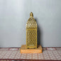 Contemporary Boho Battery Iron Hollowed Lantern Candlestick Decorative LED Table Lamp Night Light For Bedroom