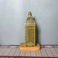 Contemporary Boho Battery Iron Hollowed Lantern Candlestick Decorative LED Table Lamp Night Light For Bedroom