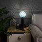 Contemporary Scandinavian Iron Glass Rattan Ball 1-Light Table Lamp For Bedside