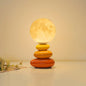 Contemporary Scandinavian USB Ceramic PLA Ball Moon Planet Stacked Stone LED Table Lamp Night Light For Bedroom
