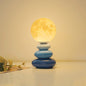 Contemporary Scandinavian USB Ceramic PLA Ball Moon Planet Stacked Stone LED Table Lamp Night Light For Bedroom