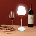 Contemporary Creative Rechargeable PMMA Aluminum Silica Wine Cup LED Table Lamp For Dining Room