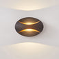Modern Simplicity Waterproof Aluminum Elliptical Striped LED Wall Sconce Lamp For Outdoor Patio