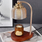 Traditional Vintage Iron Wood Glass Cylinder Liftable 1-Light Melting Wax Table Lamp For Bedroom