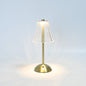 Contemporary Retro Rechargeable Iron PS Conic Cylinder Skirt Striped LED Table Lamp For Bedside