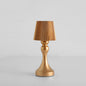 Contemporary Retro Rechargeable Iron ABS Striped Column LED Table Lamp Night Light For Bedside