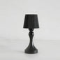 Contemporary Retro Rechargeable Iron ABS Striped Column LED Table Lamp Night Light For Bedside