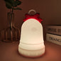 Contemporary Creative Rechargeable Battery ABS Silica Bell Snow Decoration LED Table Lamp Night Light For Bedside