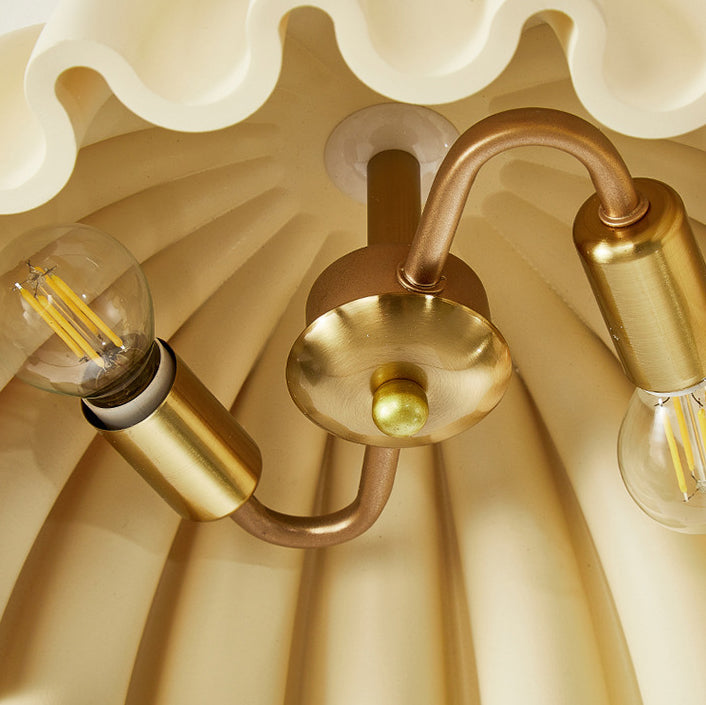 French Ruffle 2-Light Semi-Flush Ceiling Light
