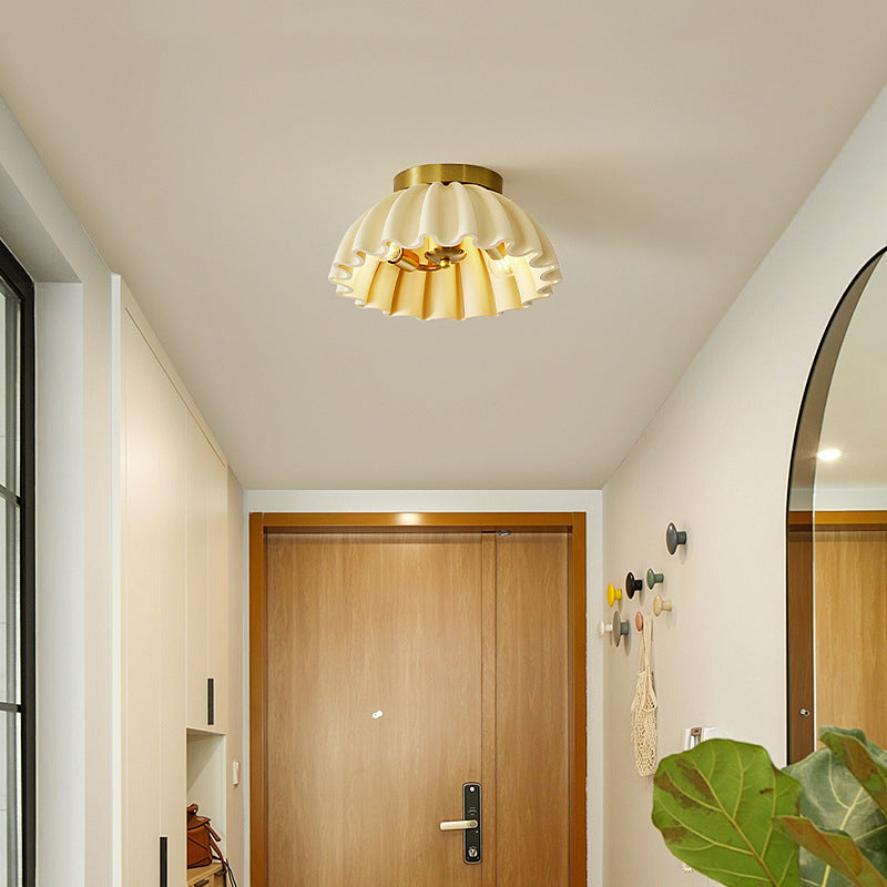 French Ruffle 2-Light Semi-Flush Ceiling Light