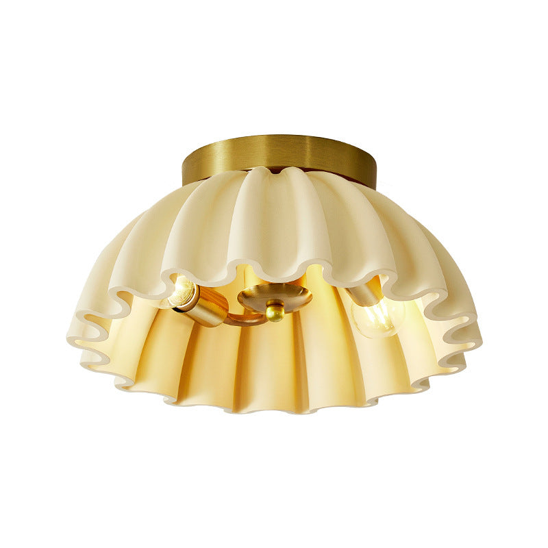 French Ruffle 2-Light Semi-Flush Ceiling Light