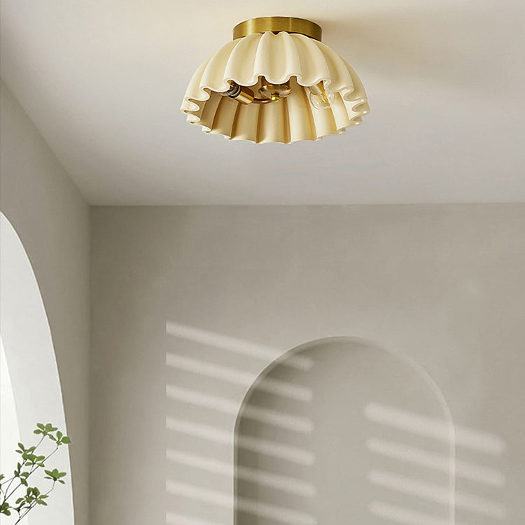 French Ruffle 2-Light Semi-Flush Ceiling Light