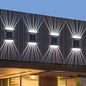 Modern Simplicity Solar Waterproof ABS Rectangular Cookie LED Wall Sconce Lamp For Outdoor Patio