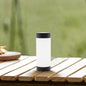 Modern Minimalist Solar Waterproof Stainless Steel Plastic Glass Cylinder Portable LED Outdoor Table Lamp For Outdoor Patio