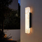 Traditional Chinese Waterproof Imitation Marble Stainless Steel Rectangular LED Wall Sconce Lamp For Outdoor Patio