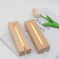 Contemporary Creative Rechargeable Solid Wood Round Rectangular Elliptical LED Table Lamp Night Light For Bedroom