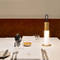 Modern Minimalist Portable Carrying Cord Cylinder Aluminum Acrylic LED Table Lamp For Bedroom