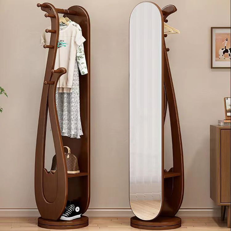 Pipa Round Rotating Floor Mirror