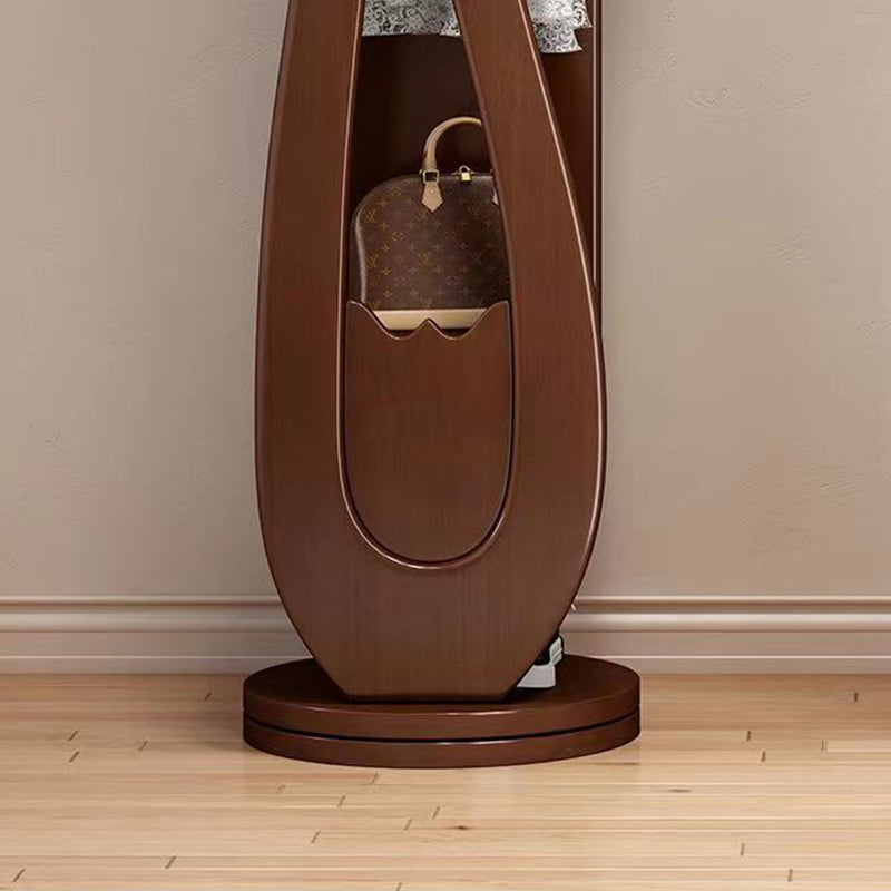 Pipa Round Rotating Floor Mirror