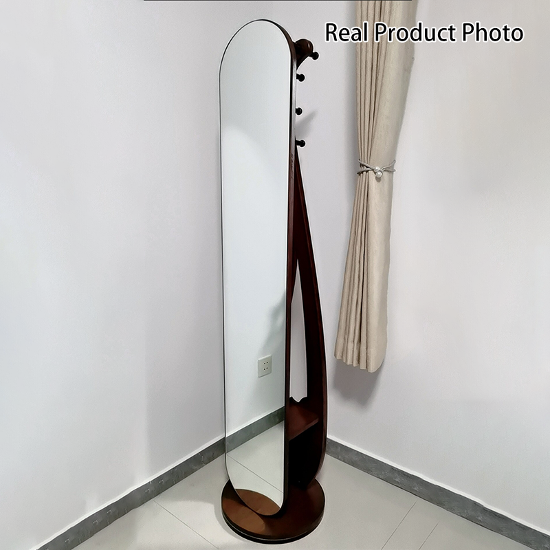 Pipa Round Rotating Floor Mirror