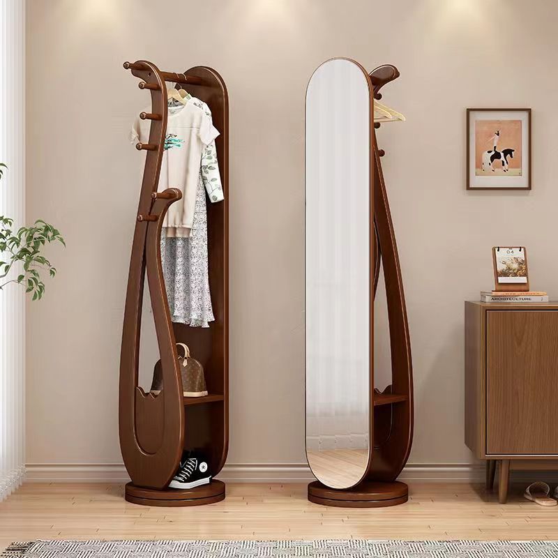 Pipa Round Rotating Floor Mirror