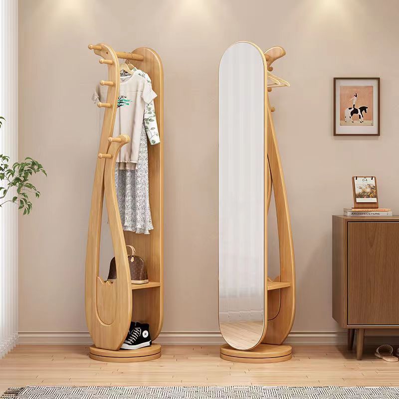 Pipa Round Rotating Floor Mirror