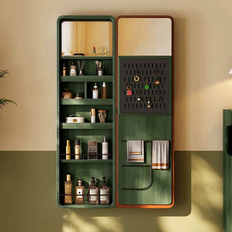French Full-Length Mirror Cabinet, Hidden Storage