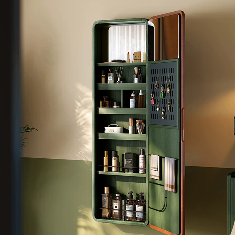 French Full-Length Mirror Cabinet, Hidden Storage