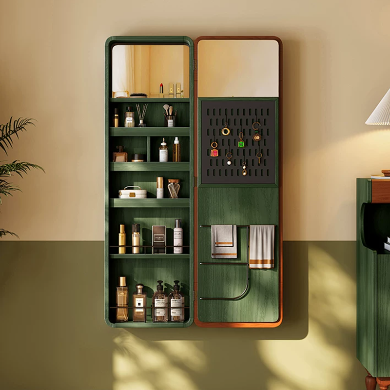 French Full-Length Mirror Cabinet, Hidden Storage