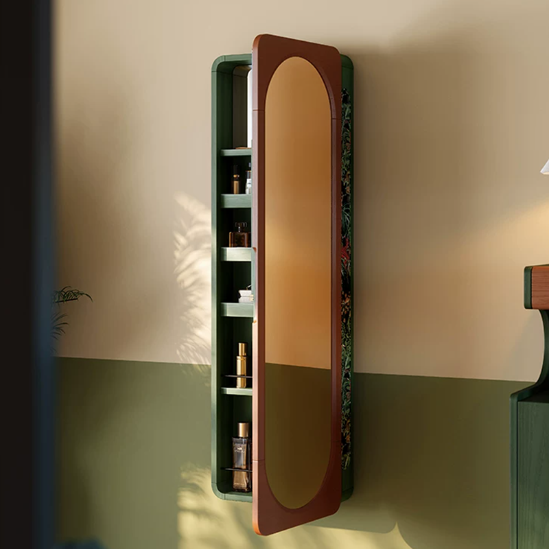 French Full-Length Mirror Cabinet, Hidden Storage