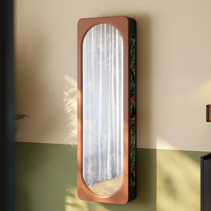 French Full-Length Mirror Cabinet, Hidden Storage