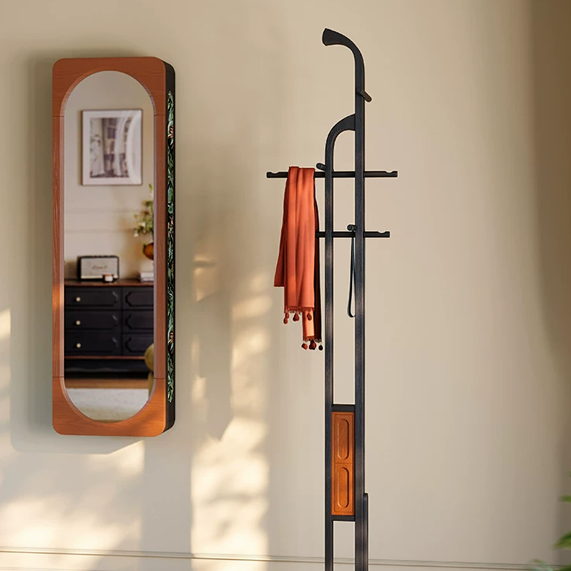 French Full-Length Mirror Cabinet, Hidden Storage