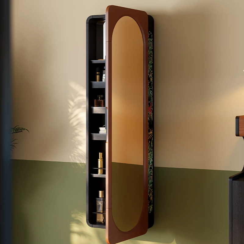 French Full-Length Mirror Cabinet, Hidden Storage