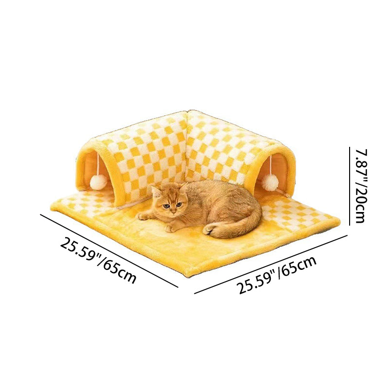 Arctic Velvet Tunnel Cat Bed