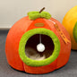 Persimmon-Shaped Velvet Cat Bed