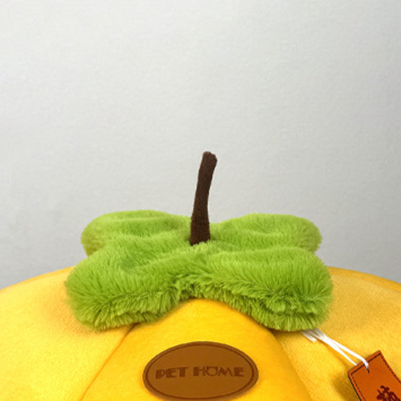 Persimmon-Shaped Velvet Cat Bed