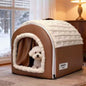Velvet Faux Leather Arch Cat Bed
