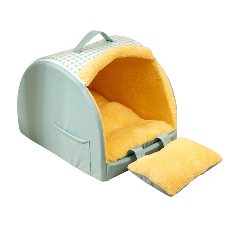 Crystal Velvet Arch Cat Bed